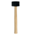Picture of Black rubber mallets, wooden handle